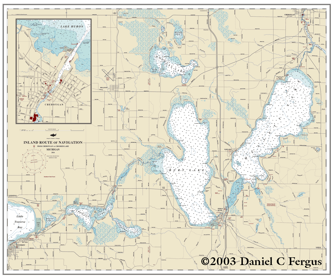 Artwork: 'Inland Lakes Map'