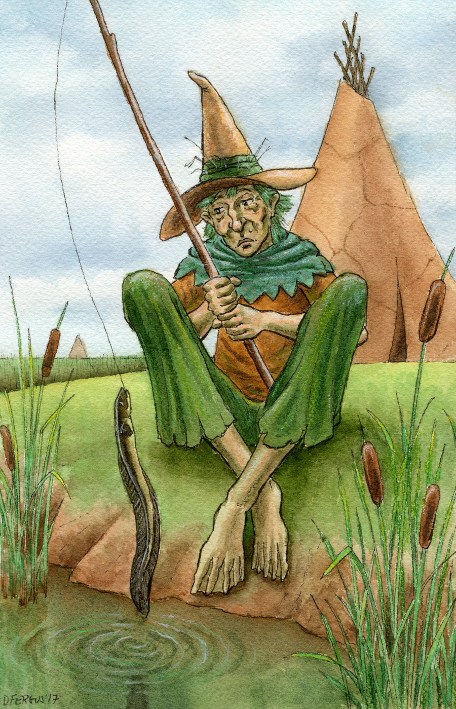 'Puddleglum,' An illustration by Daniel C. Fergus. Artwork: 'Puddleglum'